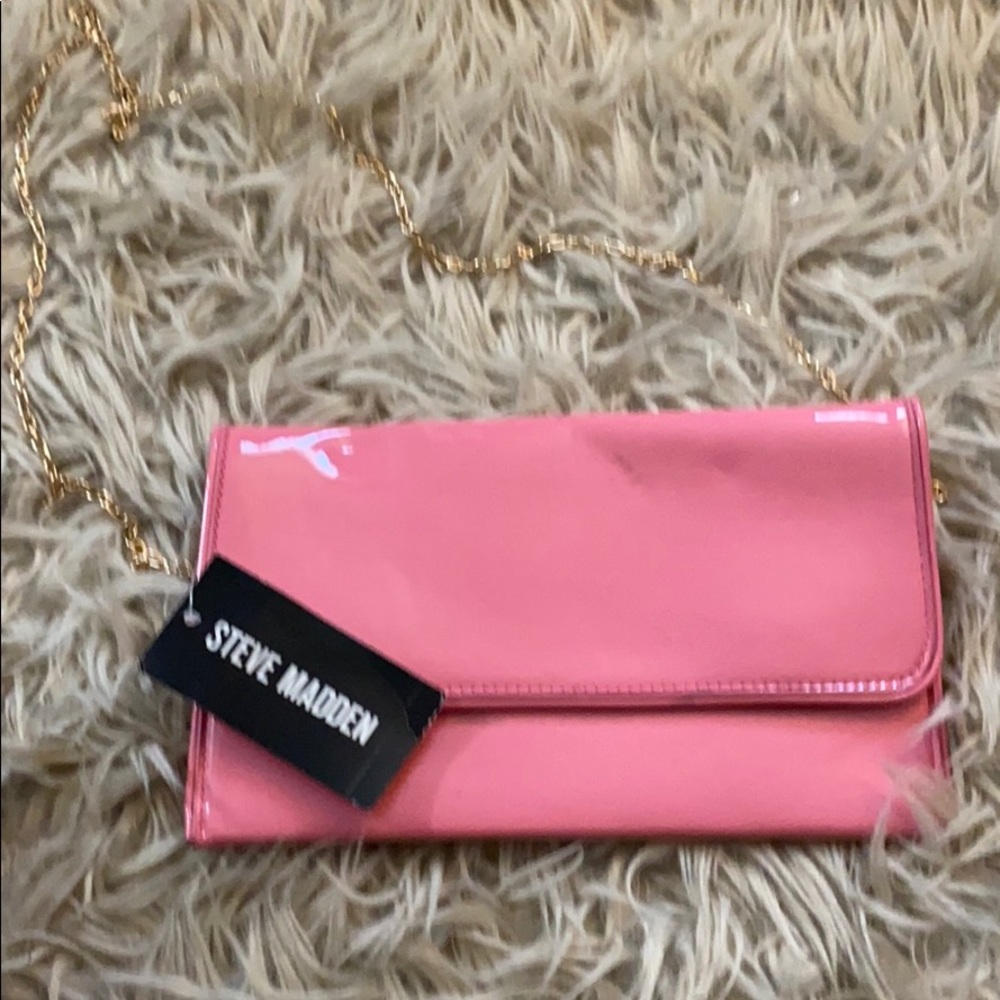Pink Steve Madden clutch